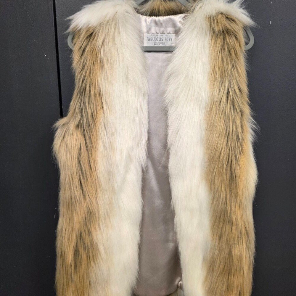 Men's Cream and Tan Vest